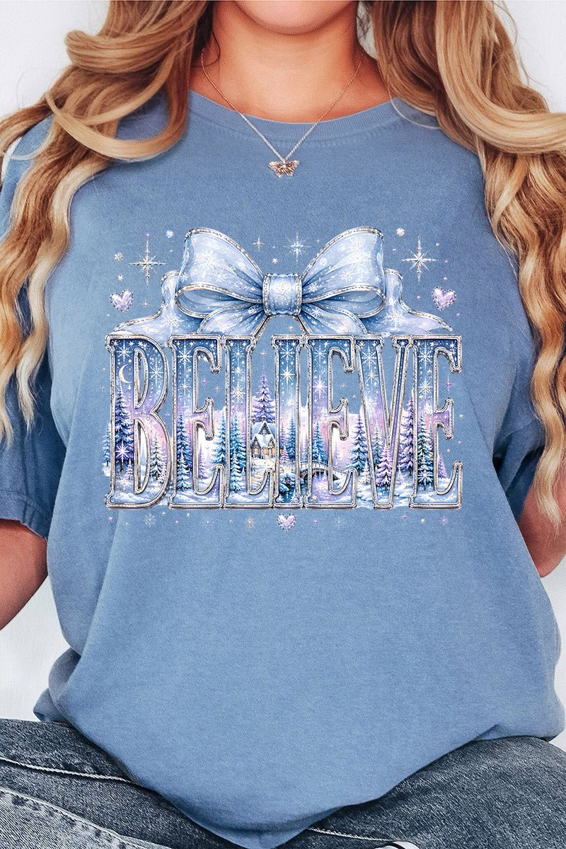 Frosted Fairytale Believe Comfort Colors Adult Ring-Spun Cotton Tee - Wholesale Accessory Market