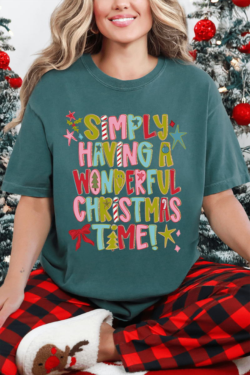 A Wonderful Christmas Time Comfort Colors Adult Ring - Spun Cotton Tee - Wholesale Accessory Market