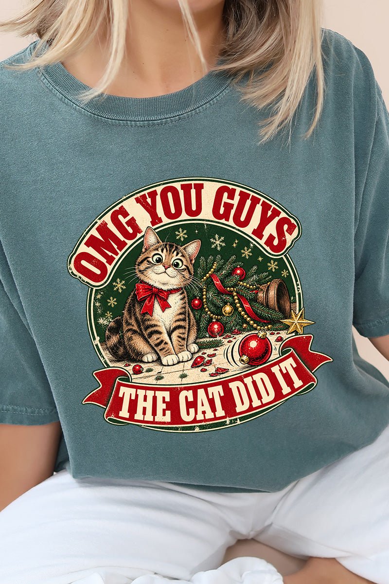 The Cat Did It Comfort Colors Adult Ring-Spun Cotton Tee - Wholesale Accessory Market