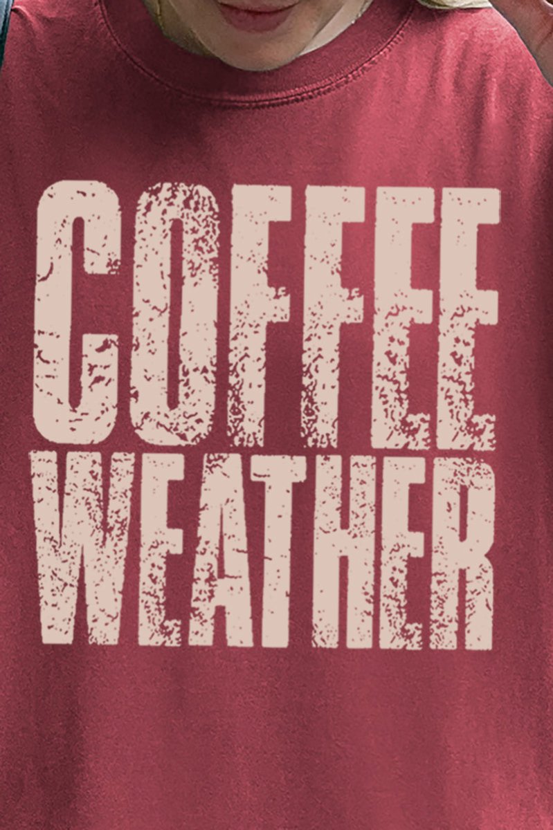 Distressed Coffee Weather Comfort Colors Adult Ring - Spun Cotton Tee - Wholesale Accessory Market