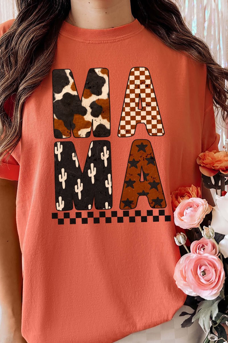 Cow Cactus Mama Comfort Colors Adult Ring - Spun Cotton Tee - Wholesale Accessory Market