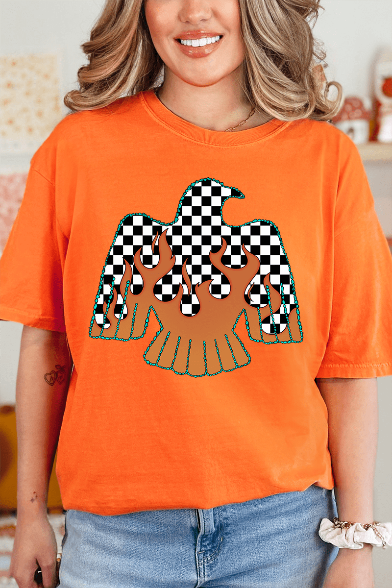Checkerfire Thunderbird Comfort Colors Adult Ring - Spun Cotton Tee - Wholesale Accessory Market