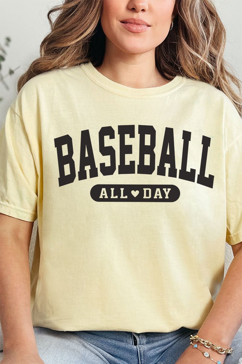 Baseball All Day Comfort Colors Adult Ring - Spun Cotton Tee - Wholesale Accessory Market