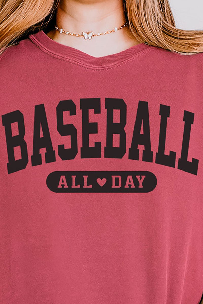 Baseball All Day Comfort Colors Adult Ring - Spun Cotton Tee - Wholesale Accessory Market
