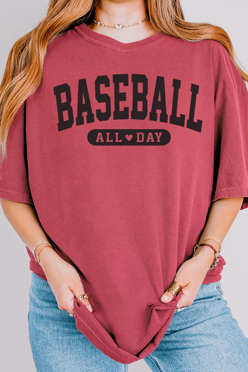 Baseball All Day Comfort Colors Adult Ring - Spun Cotton Tee - Wholesale Accessory Market