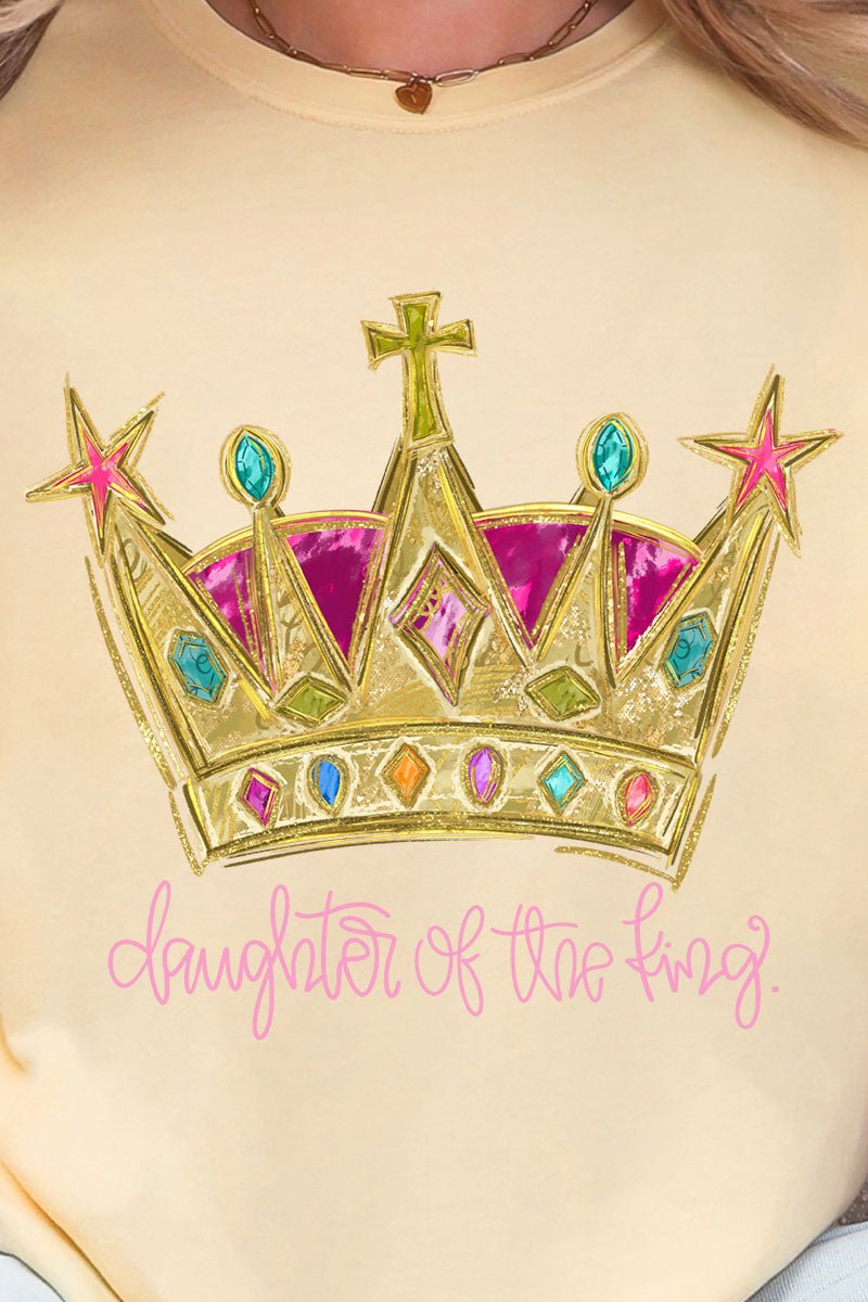 Bejeweled Daughter Of The King Comfort Colors Adult Ring - Spun Cotton Tee - Wholesale Accessory Market