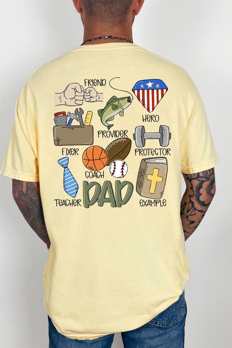 Dad Things Front & Back Comfort Colors Adult Ring - Spun Cotton Tee - Wholesale Accessory Market