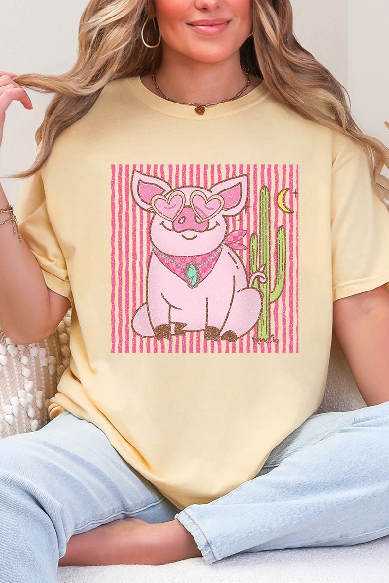 Desert Diva Piggy Comfort Colors Adult Ring - Spun Cotton Tee - Wholesale Accessory Market