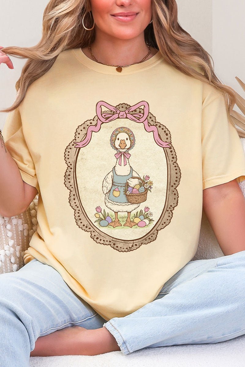 Easter Belle Spring Goose Comfort Colors Adult Ring - Spun Cotton Tee - Wholesale Accessory Market
