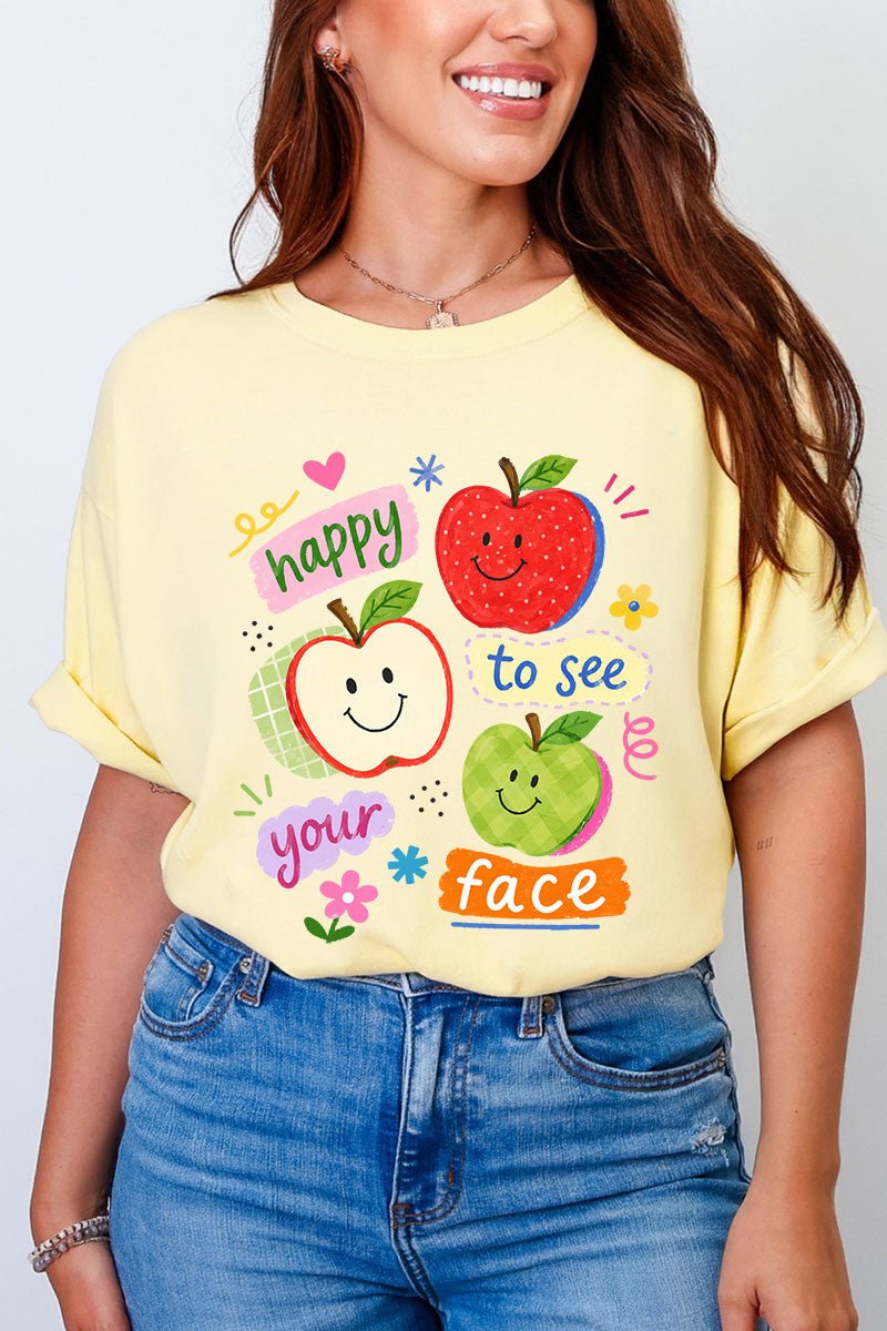 Happy To See Your Face Comfort Colors Adult Ring-Spun Cotton Tee - Wholesale Accessory Market
