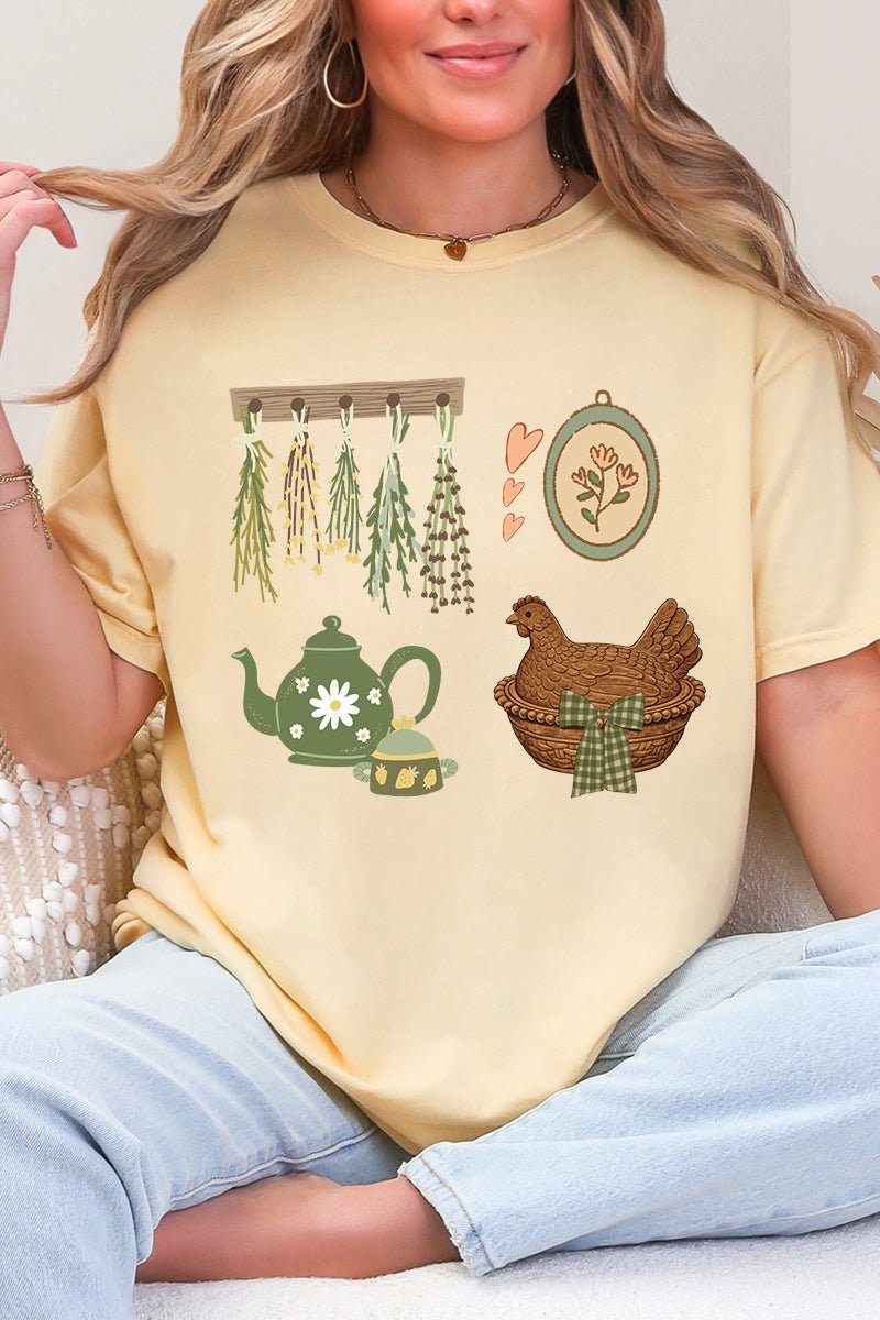 Herbs And Heirlooms Comfort Colors Adult Ring - Spun Cotton Tee - Wholesale Accessory Market