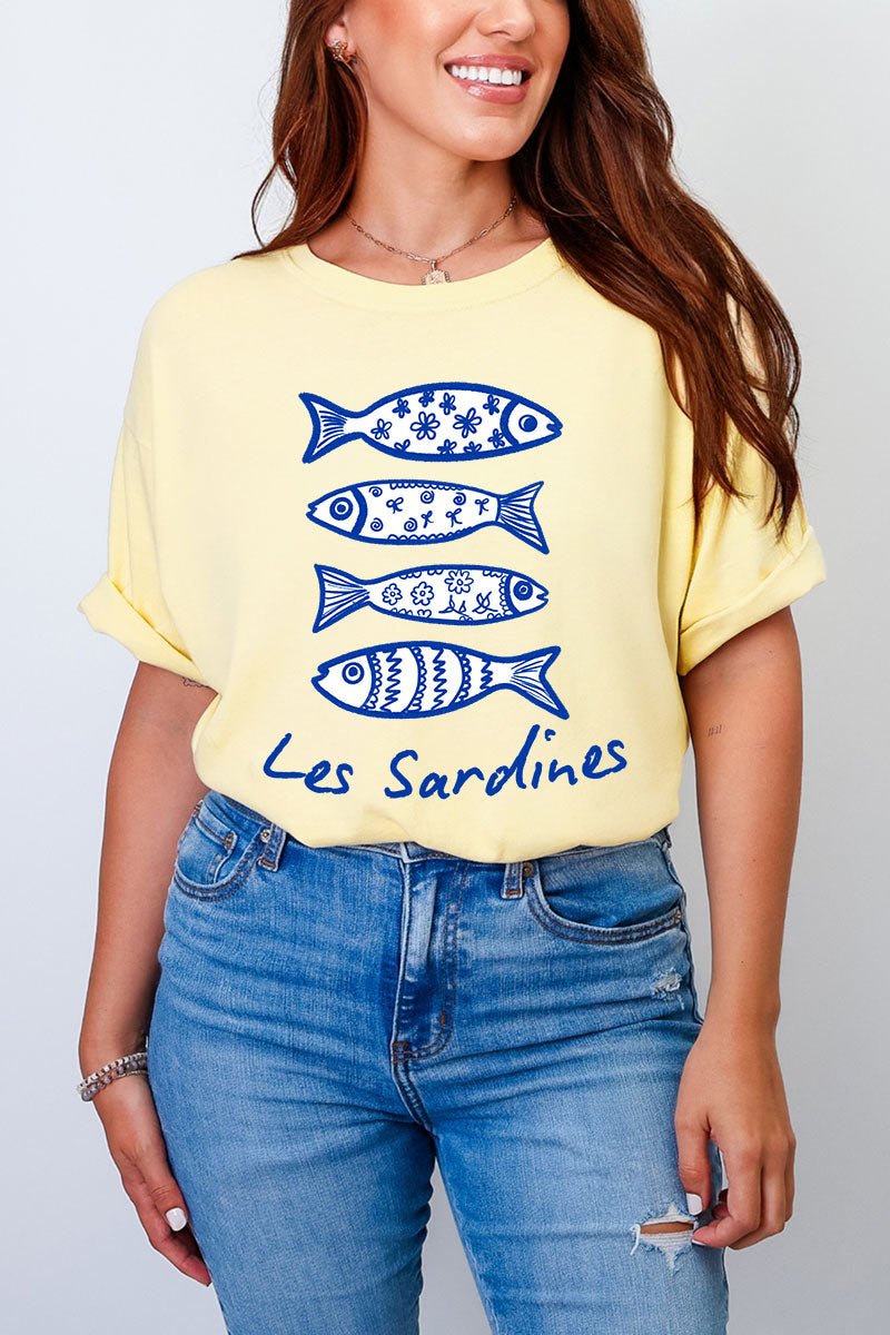 Les Sardines Comfort Colors Adult Ring - Spun Cotton Tee - Wholesale Accessory Market