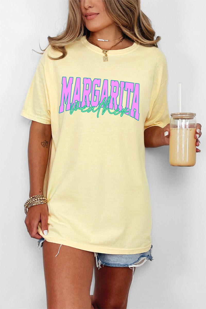 Margarita Weather Color Block Comfort Colors Adult Ring - Spun Cotton Tee - Wholesale Accessory Market