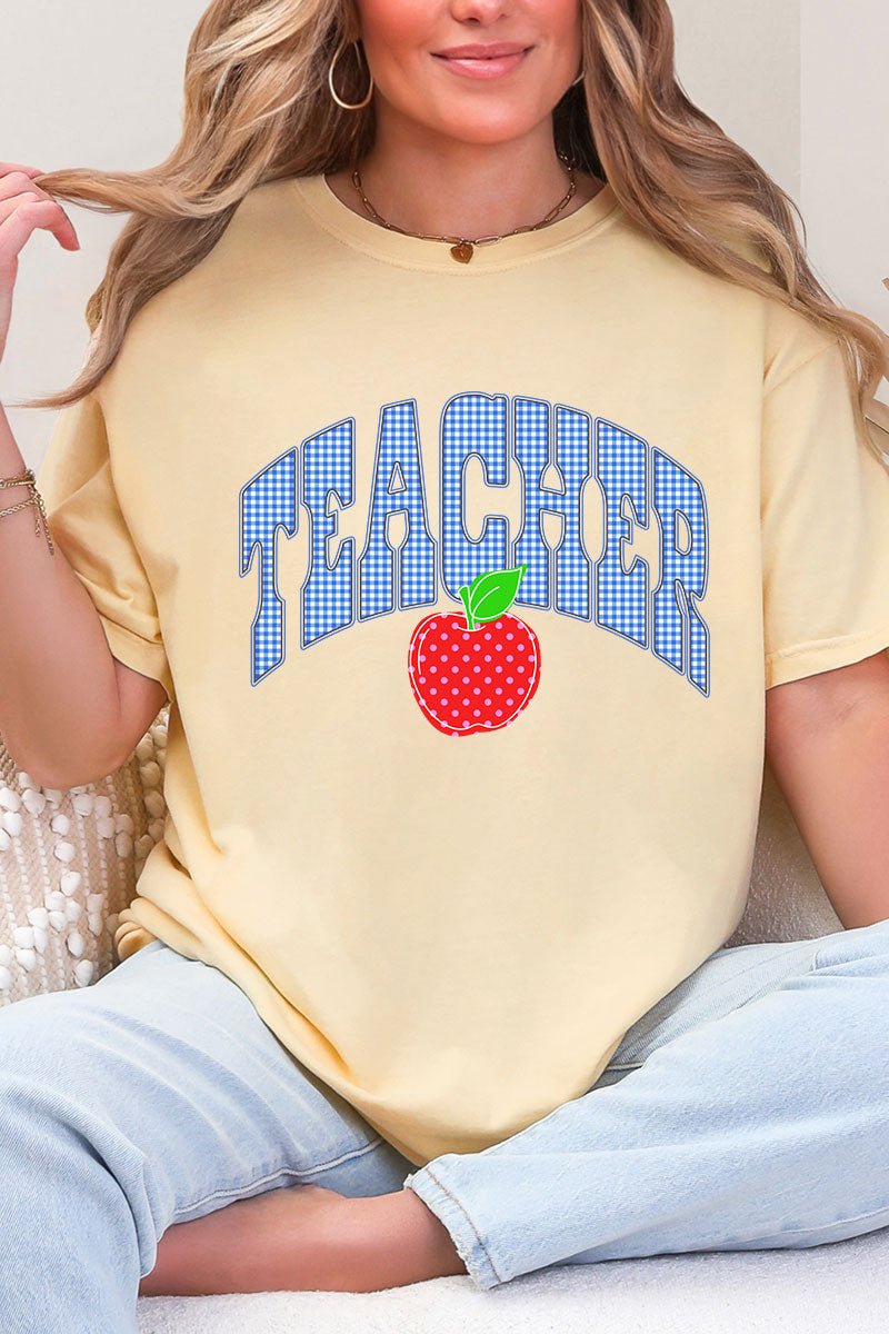 Sweet Apple Teacher Comfort Colors Adult Ring - Spun Cotton Tee - Wholesale Accessory Market
