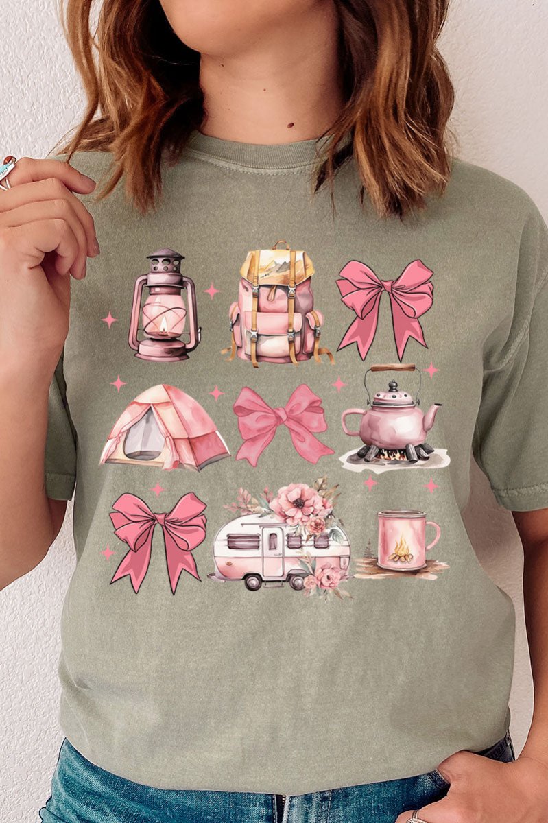 Camping Coquette Comfort Colors Adult Ring - Spun Cotton Tee - Wholesale Accessory Market