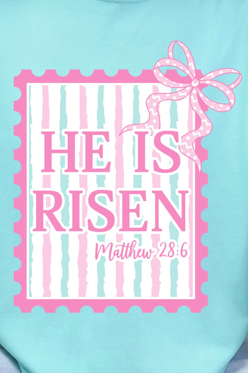 He Is Risen Stamp Comfort Colors Adult Ring - Spun Cotton Tee - Wholesale Accessory Market