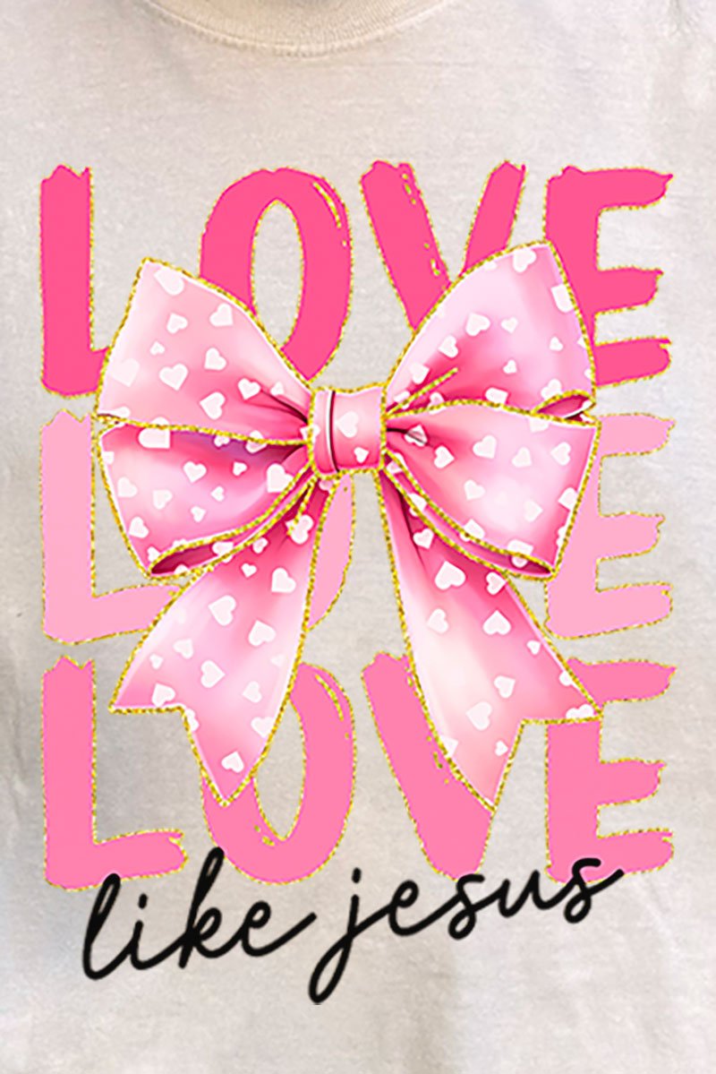 Pink Love Like Jesus Comfort Colors Adult Ring - Spun Cotton Tee - Wholesale Accessory Market