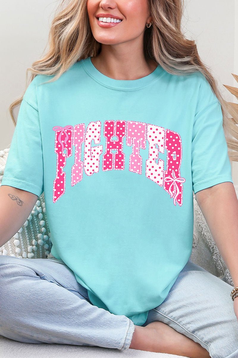 Pink Polka Pop Fighter Comfort Colors Adult Ring-Spun Cotton Tee - Wholesale Accessory Market