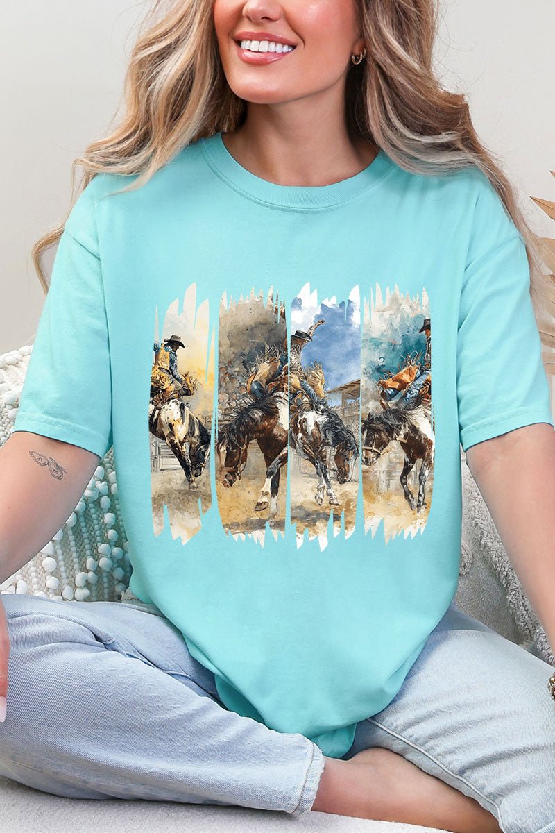 Retro Rodeo Rebel Comfort Colors Adult Ring - Spun Cotton Tee - Wholesale Accessory Market
