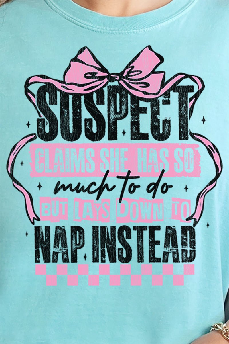 Suspect Naps Instead Comfort Colors Adult Ring - Spun Cotton Tee - Wholesale Accessory Market