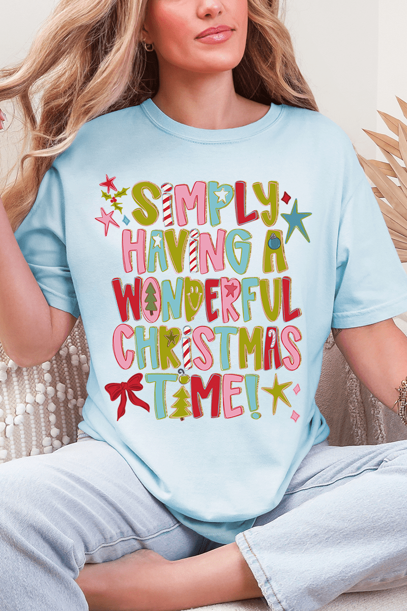 A Wonderful Christmas Time Comfort Colors Adult Ring - Spun Cotton Tee - Wholesale Accessory Market