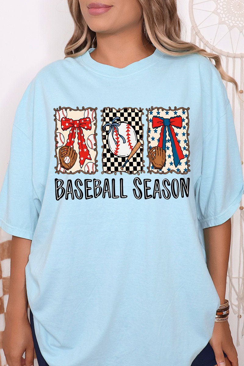 Baseball Season Ribbon Comfort Colors Adult Ring - Spun Cotton Tee - Wholesale Accessory Market