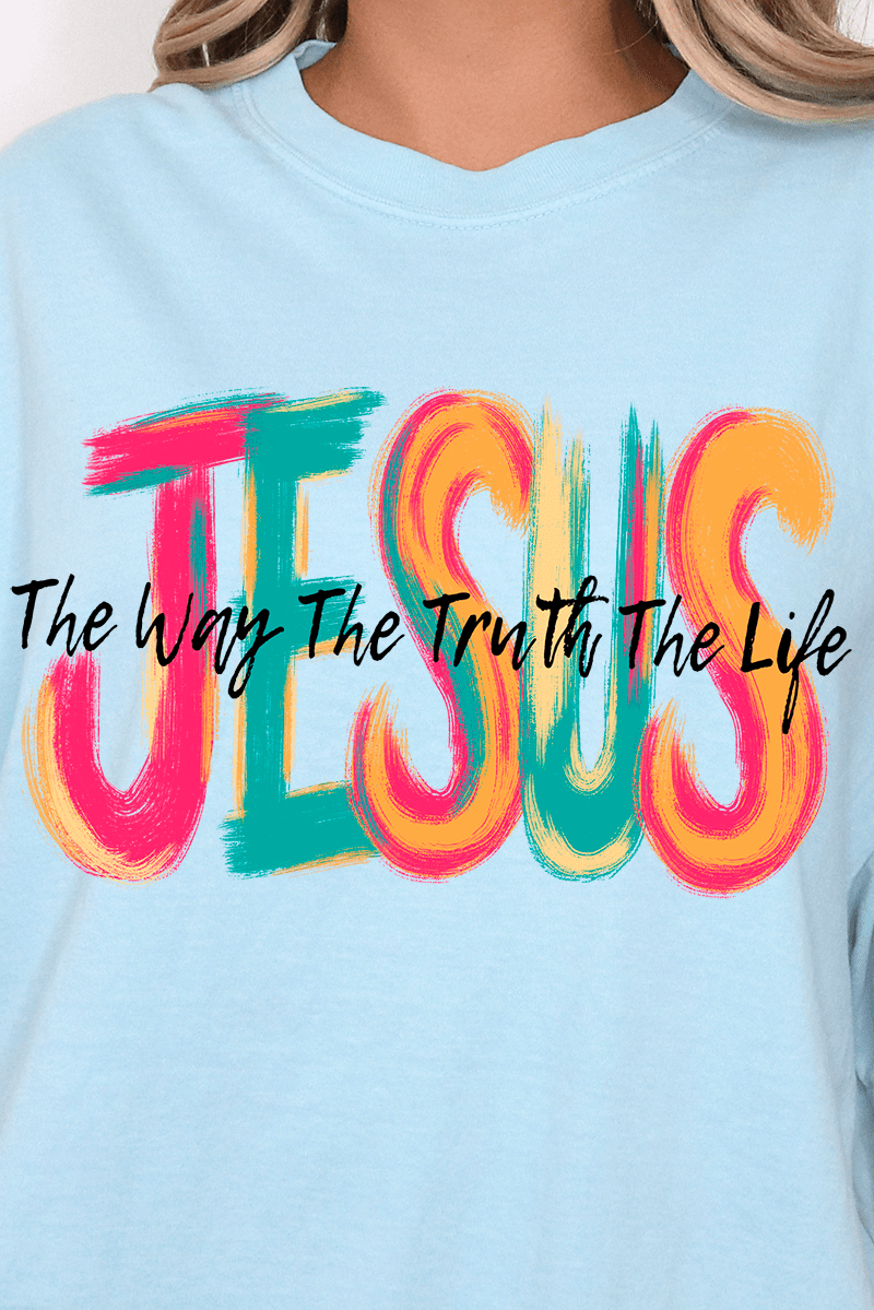 Brushstroke Jesus Comfort Colors Adult Ring - Spun Cotton Tee - Wholesale Accessory Market