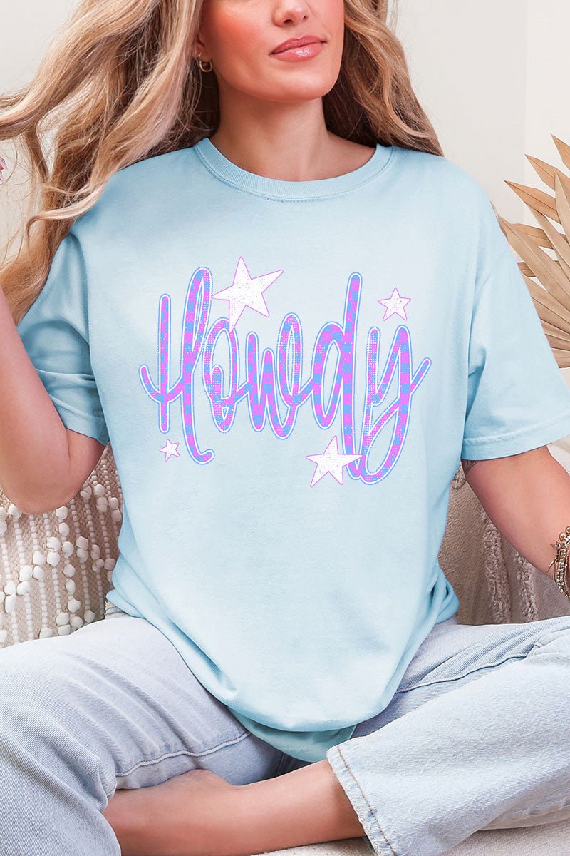 Electric Cowgirl Howdy Comfort Colors Adult Ring - Spun Cotton Tee - Wholesale Accessory Market