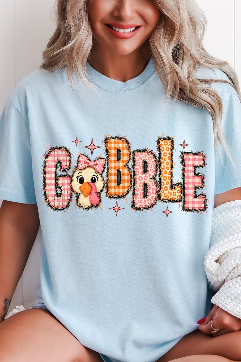 Gobble In Gingham Comfort Colors Adult Ring-Spun Cotton Tee - Wholesale Accessory Market
