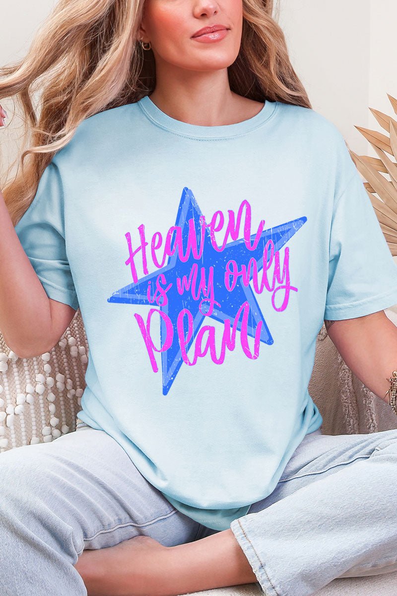Heaven Is My Only Plan Comfort Colors Adult Ring - Spun Cotton Tee - Wholesale Accessory Market