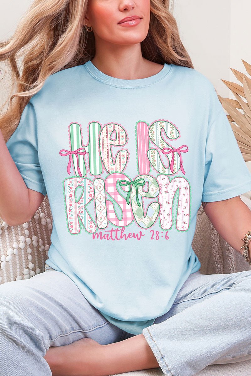 Lace & Bloom He Is Risen Comfort Colors Adult Ring - Spun Cotton Tee - Wholesale Accessory Market