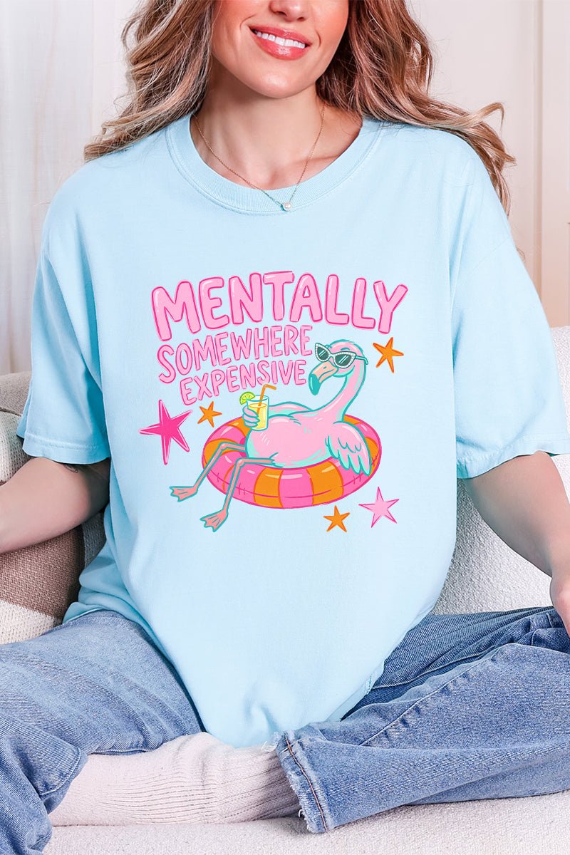 Mentally Somewhere Expensive Comfort Colors Adult Ring-Spun Cotton Tee - Wholesale Accessory Market