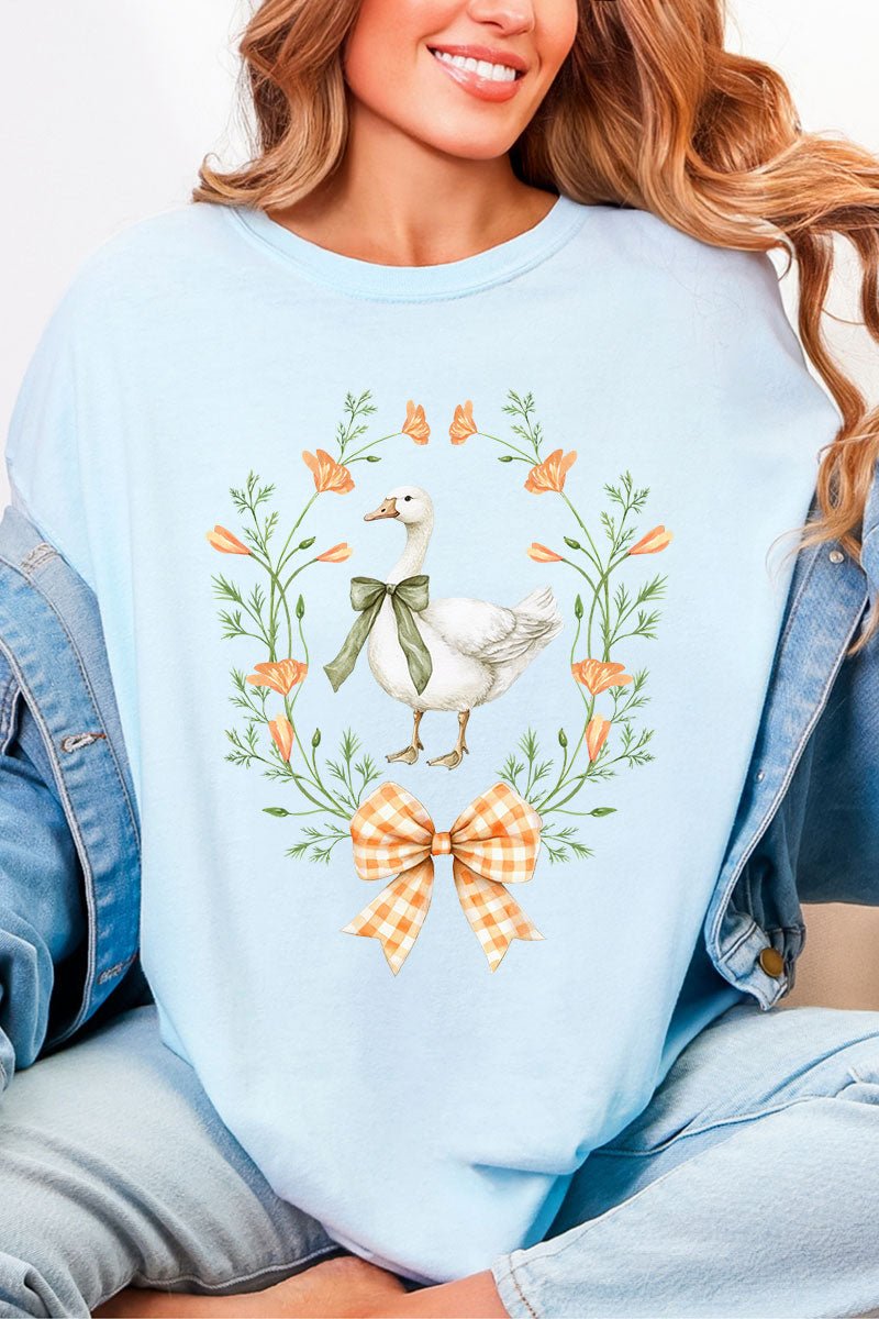 Peach Petals Goose Comfort Colors Adult Ring - Spun Cotton Tee - Wholesale Accessory Market