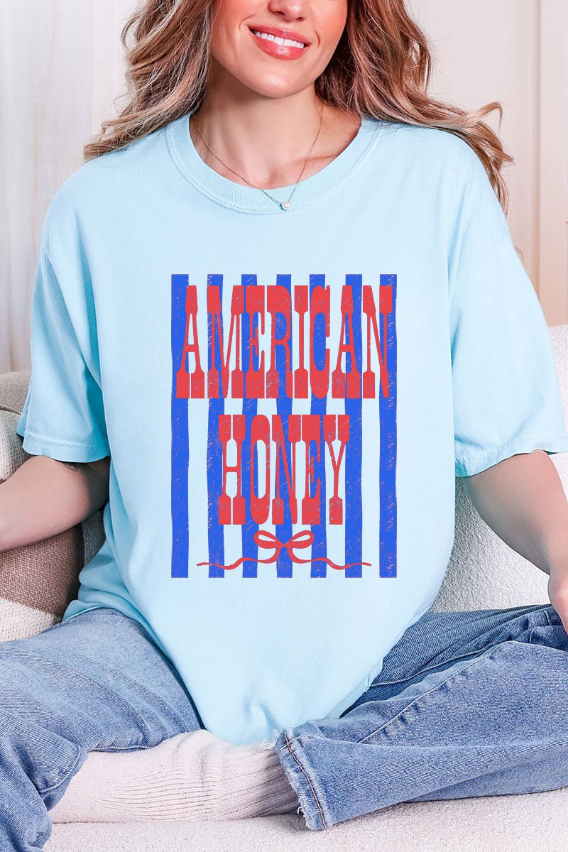Red American Honey Energy Comfort Colors Adult Ring - Spun Cotton Tee - Wholesale Accessory Market
