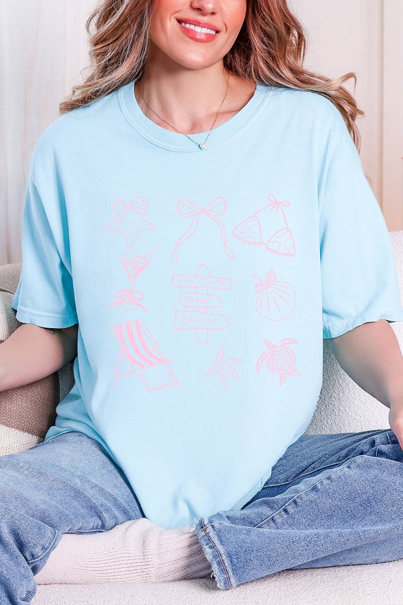 Welcome To The Beach Comfort Colors Adult Ring - Spun Cotton Tee - Wholesale Accessory Market