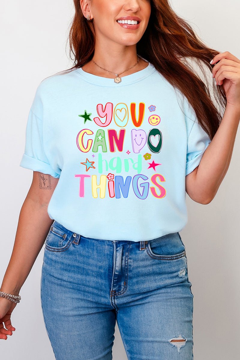 You Can Do Hard Things Comfort Colors Adult Ring - Spun Cotton Tee - Wholesale Accessory Market