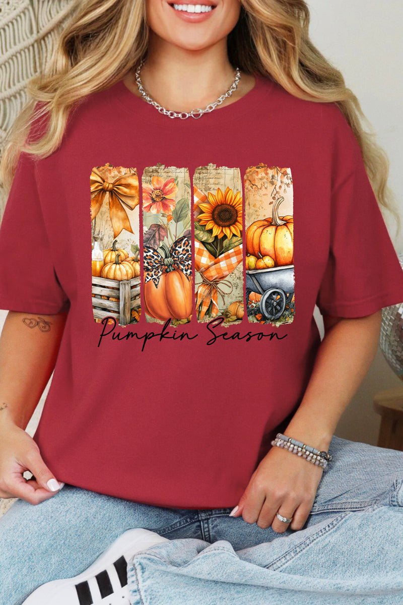 Pumpkin Season Collage Comfort Colors Adult Ring-Spun Cotton Tee - Wholesale Accessory Market