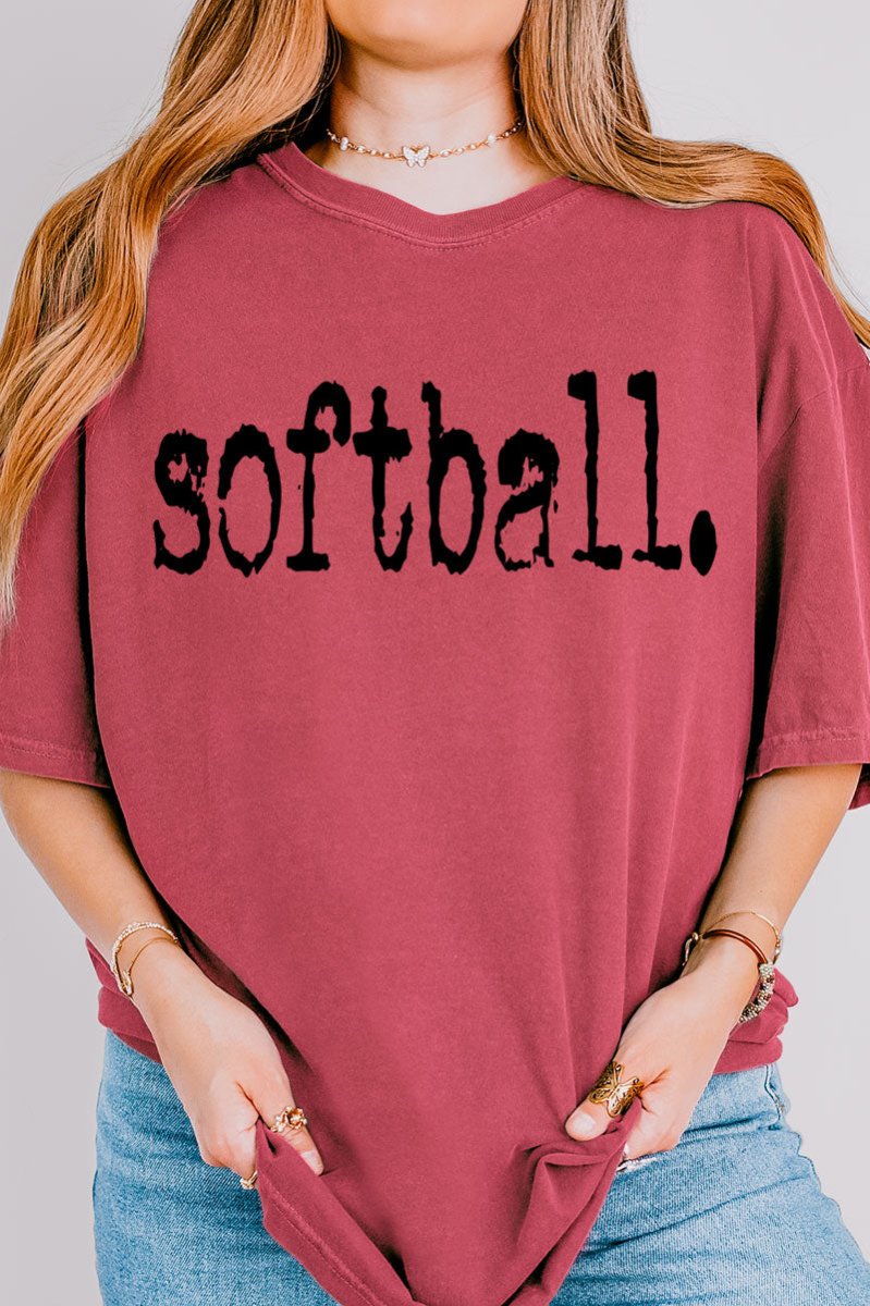 Distressed Softball. Comfort Colors Adult Ring - Spun Cotton Tee - Wholesale Accessory Market