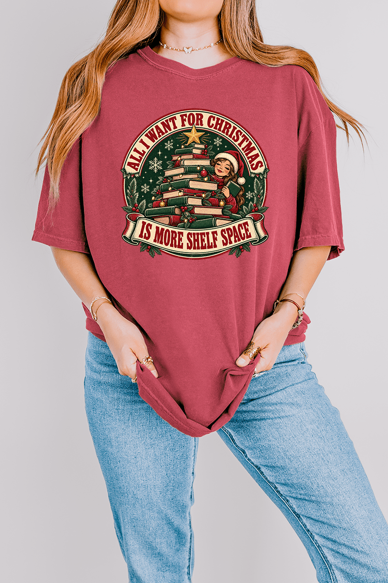 Shelf Space For Christmas Comfort Colors Adult Ring-Spun Cotton Tee - Wholesale Accessory Market