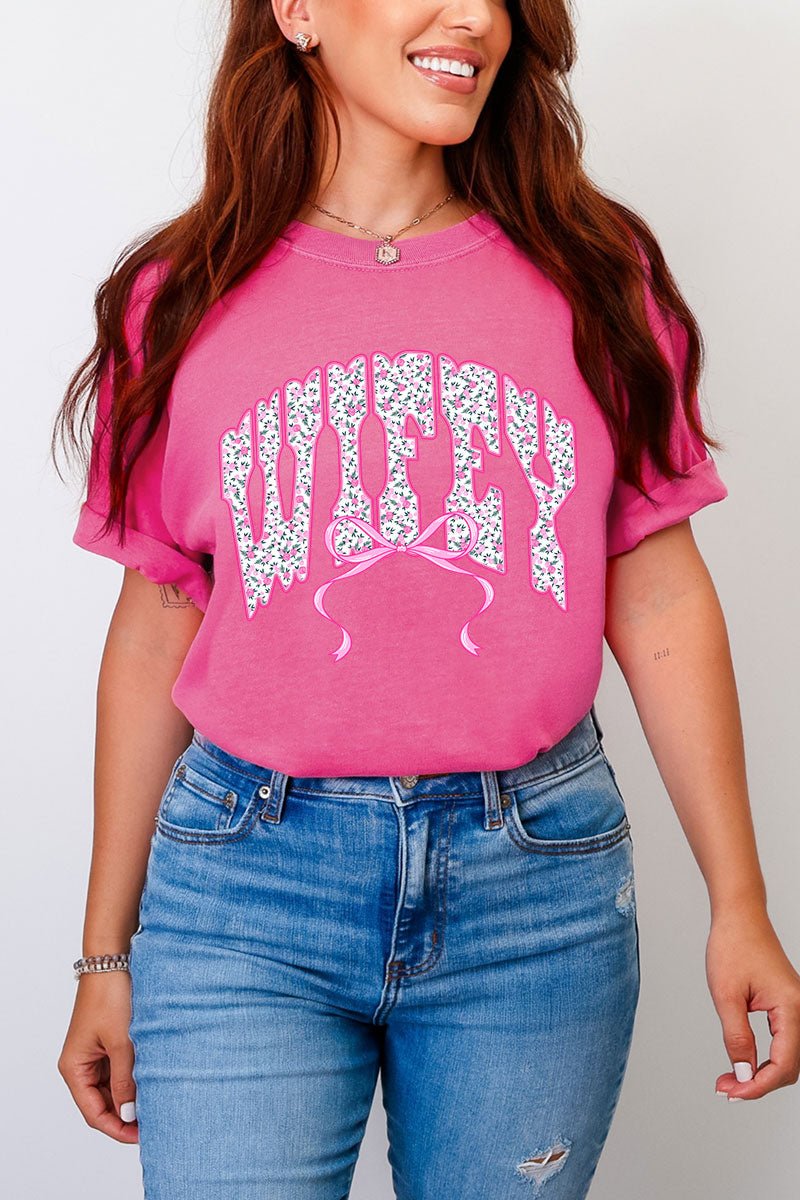 English Rose Wifey Comfort Colors Adult Ring-Spun Cotton Tee - Wholesale Accessory Market