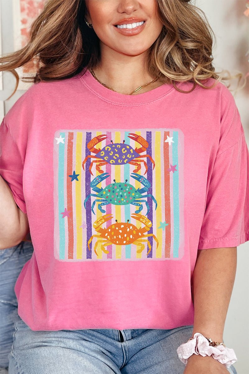 Hot Crab Summer Comfort Colors Adult Ring - Spun Cotton Tee - Wholesale Accessory Market