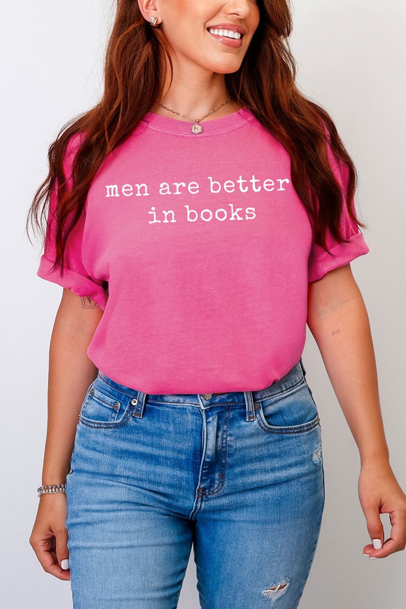 Men Are Better In Books Comfort Colors Adult Ring - Spun Cotton Tee - Wholesale Accessory Market