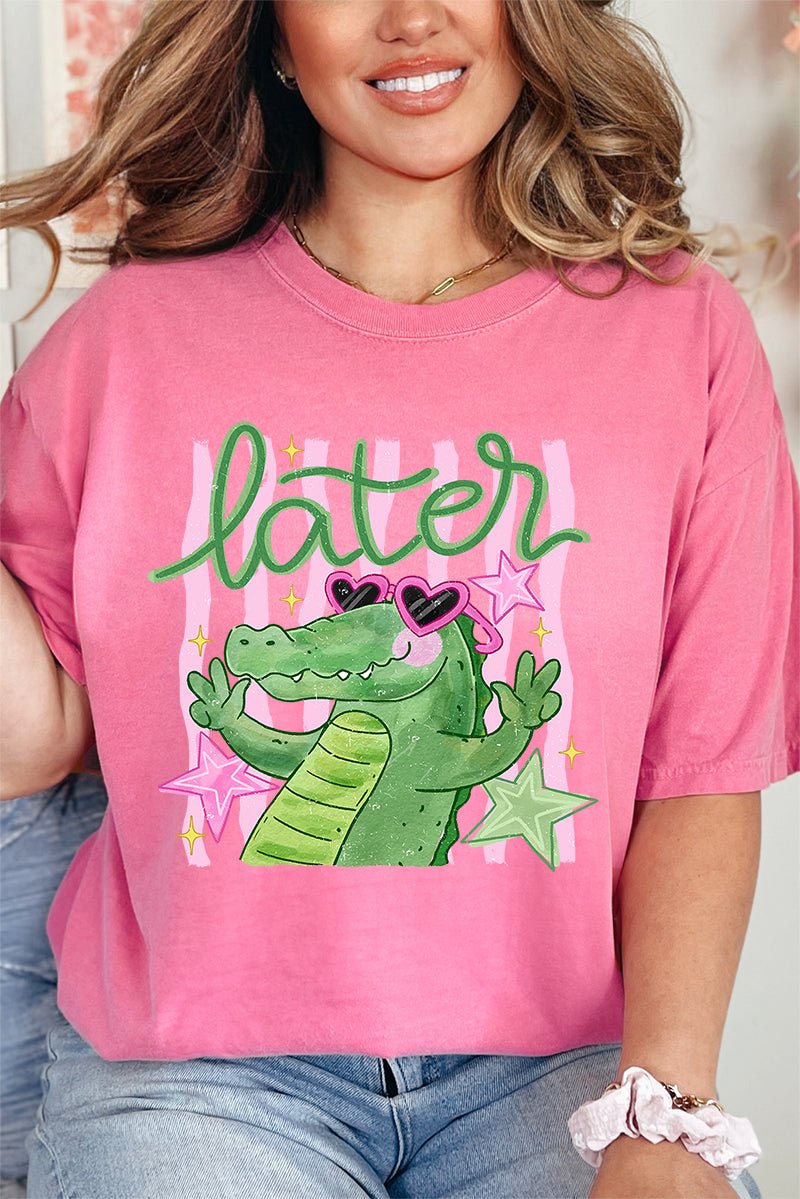 Preppy Later Gator Comfort Colors Adult Ring - Spun Cotton Tee - Wholesale Accessory Market