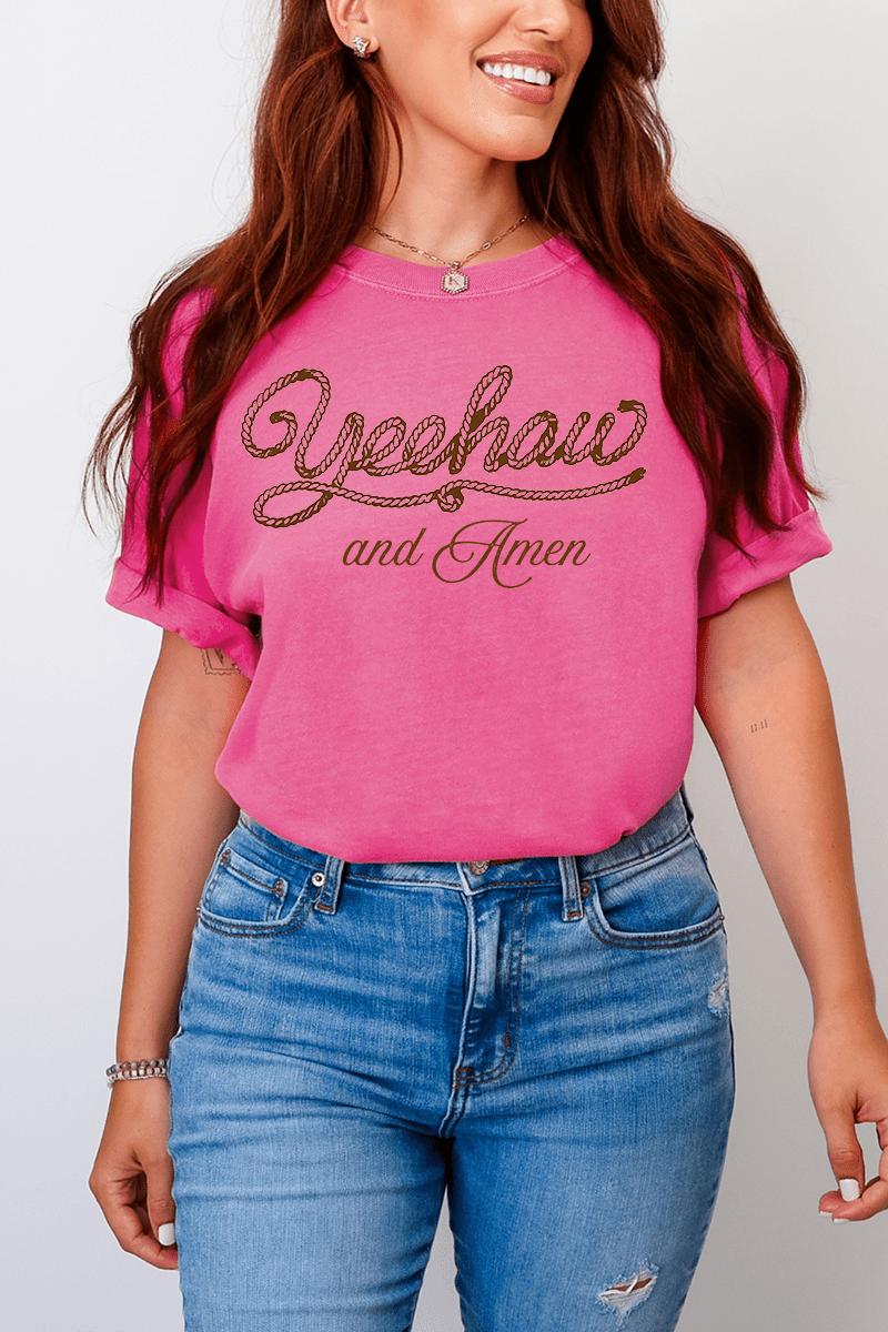 Yeehaw & Amen Comfort Colors Adult Ring - Spun Cotton Tee - Wholesale Accessory Market