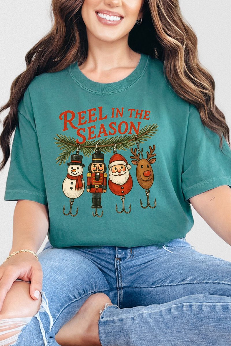 Reel In The Season Comfort Colors Adult Ring - Spun Cotton Tee - Wholesale Accessory Market