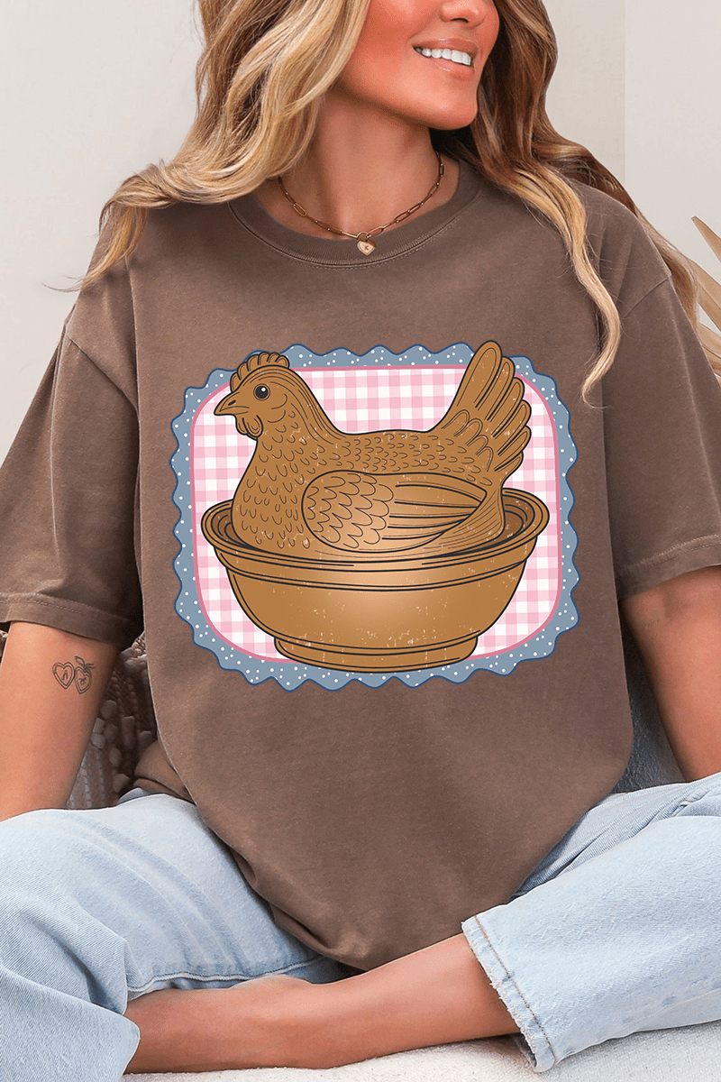 Hen & Home Comfort Colors Adult Ring - Spun Cotton Tee - Wholesale Accessory Market