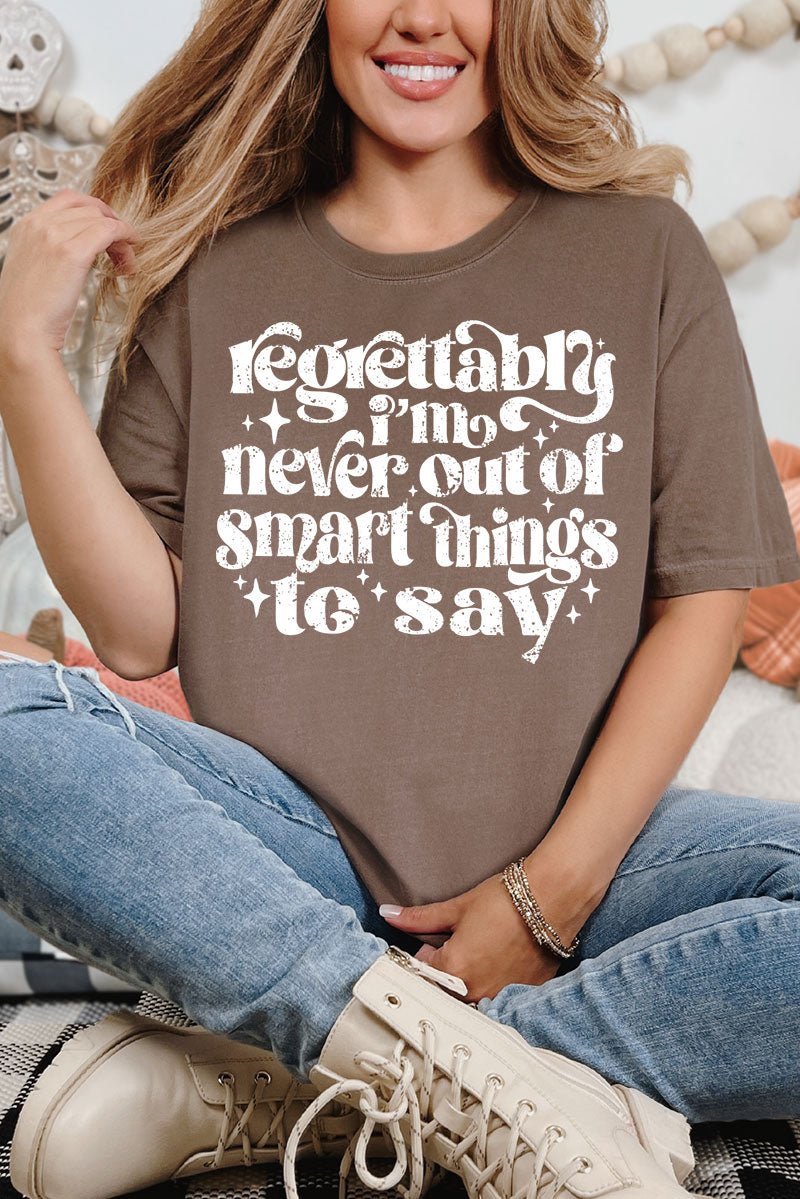 Never Out Of Smart Things Comfort Colors Adult Ring - Spun Cotton Tee - Wholesale Accessory Market