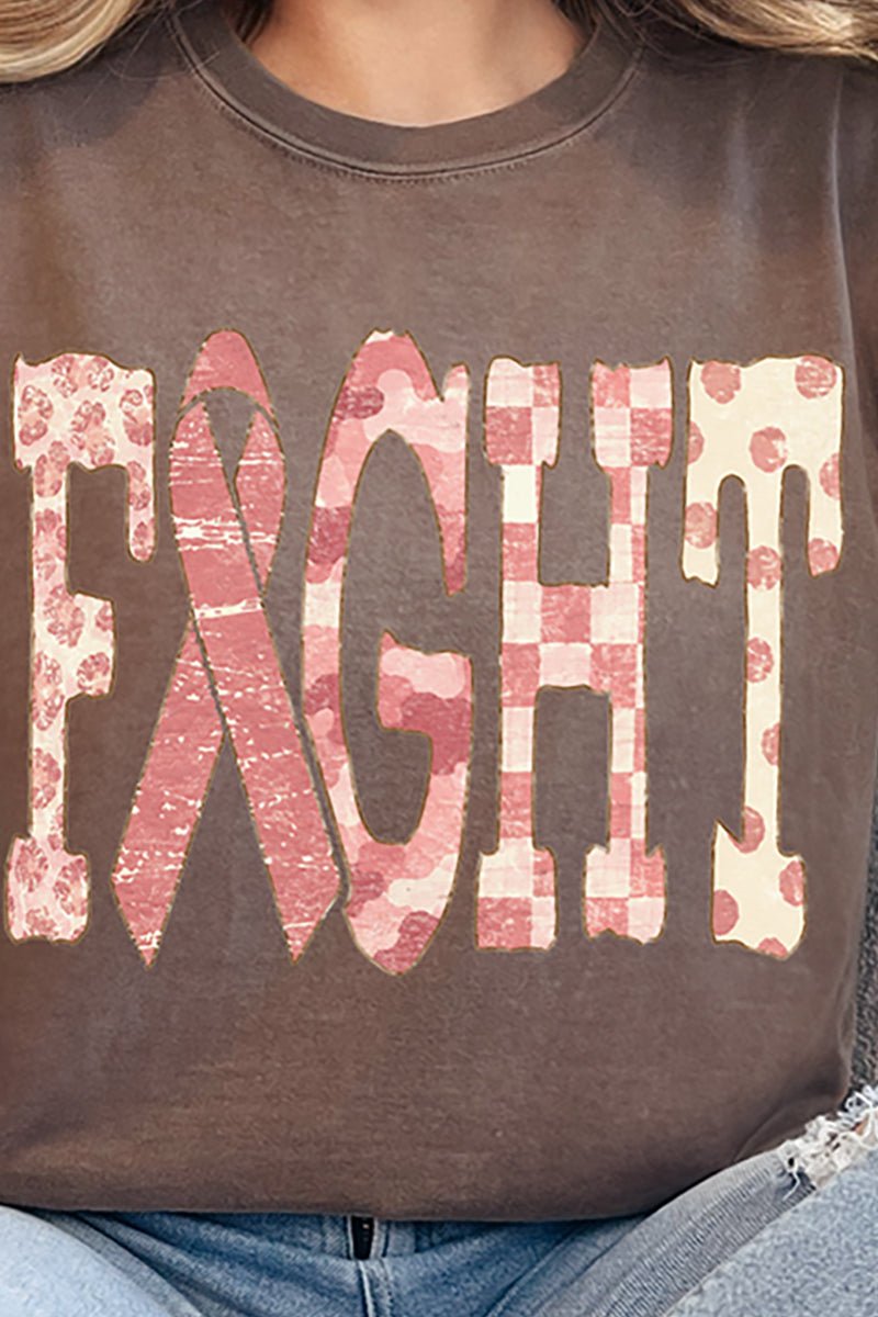 Pink Patterned Fight Comfort Colors Adult Ring-Spun Cotton Tee - Wholesale Accessory Market