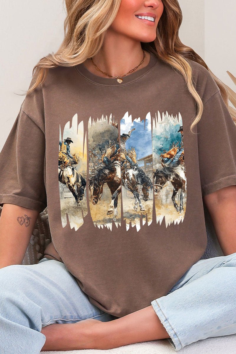 Retro Rodeo Rebel Comfort Colors Adult Ring - Spun Cotton Tee - Wholesale Accessory Market