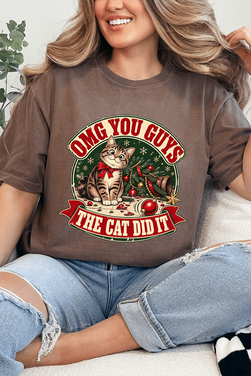The Cat Did It Comfort Colors Adult Ring-Spun Cotton Tee - Wholesale Accessory Market